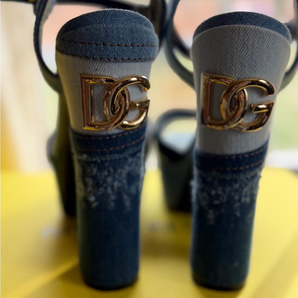 Dolce & Gabbana Denim Platform Sandals - Picture 4 of 8